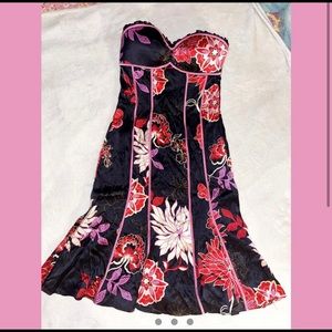 🌸 Vintage Bebe Satin Floral Slip dress 🌸